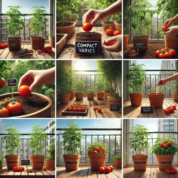 Tomates en pots
