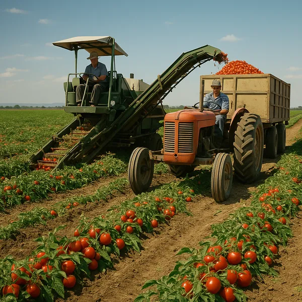Révolution agricole d’après-guerre : productivité, chimie et mécanisation de la culture de la tomate