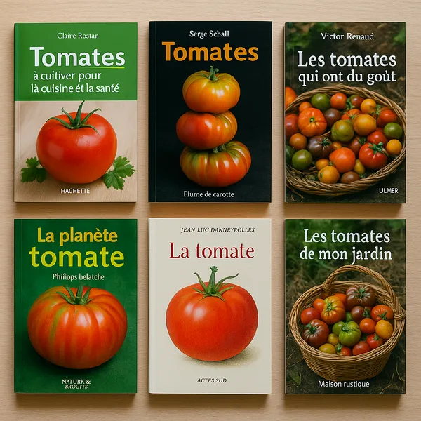 Livres sur les tomates : Tomates à cultiver pour la cuisine et la santé, Tomates, Les tomates qui ont du goût, La planète tomate, La tomate, Les tomates de mon jardin