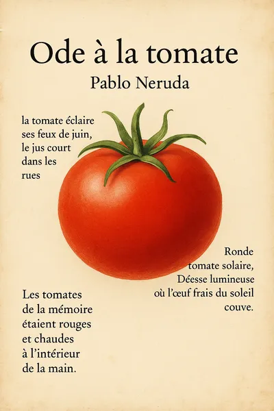 Recueils et poèmes inspirés par la tomate, entre sensualité, nature et révolte