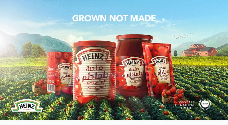 Publicité Heinz présente dans les champs
