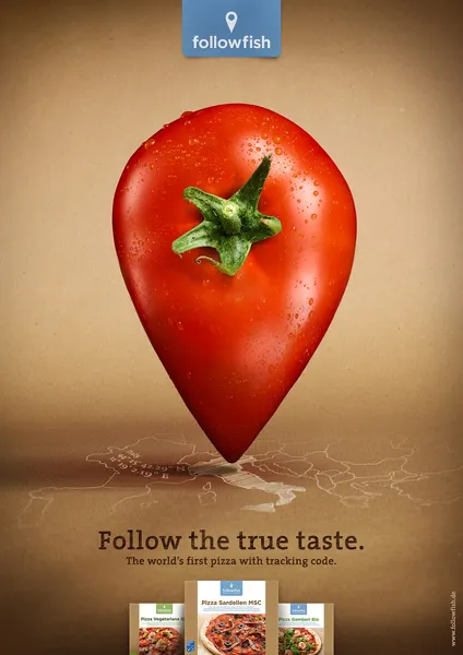 Publicité imprimée Followfish Tomato, 2014, Allemagne