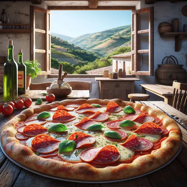 Pizza con Soppressata